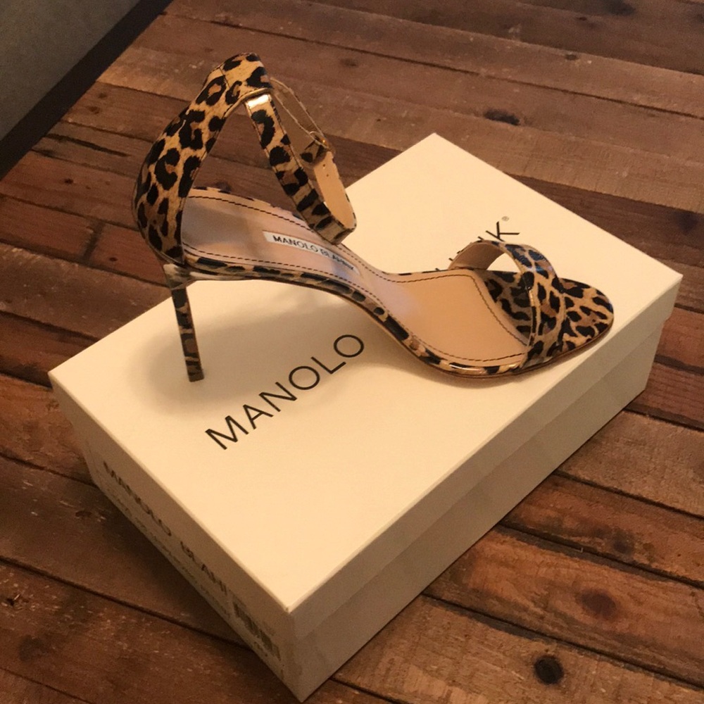 Manolo Blahnik Chaos Ankle Strap Sandal NIB sz 40